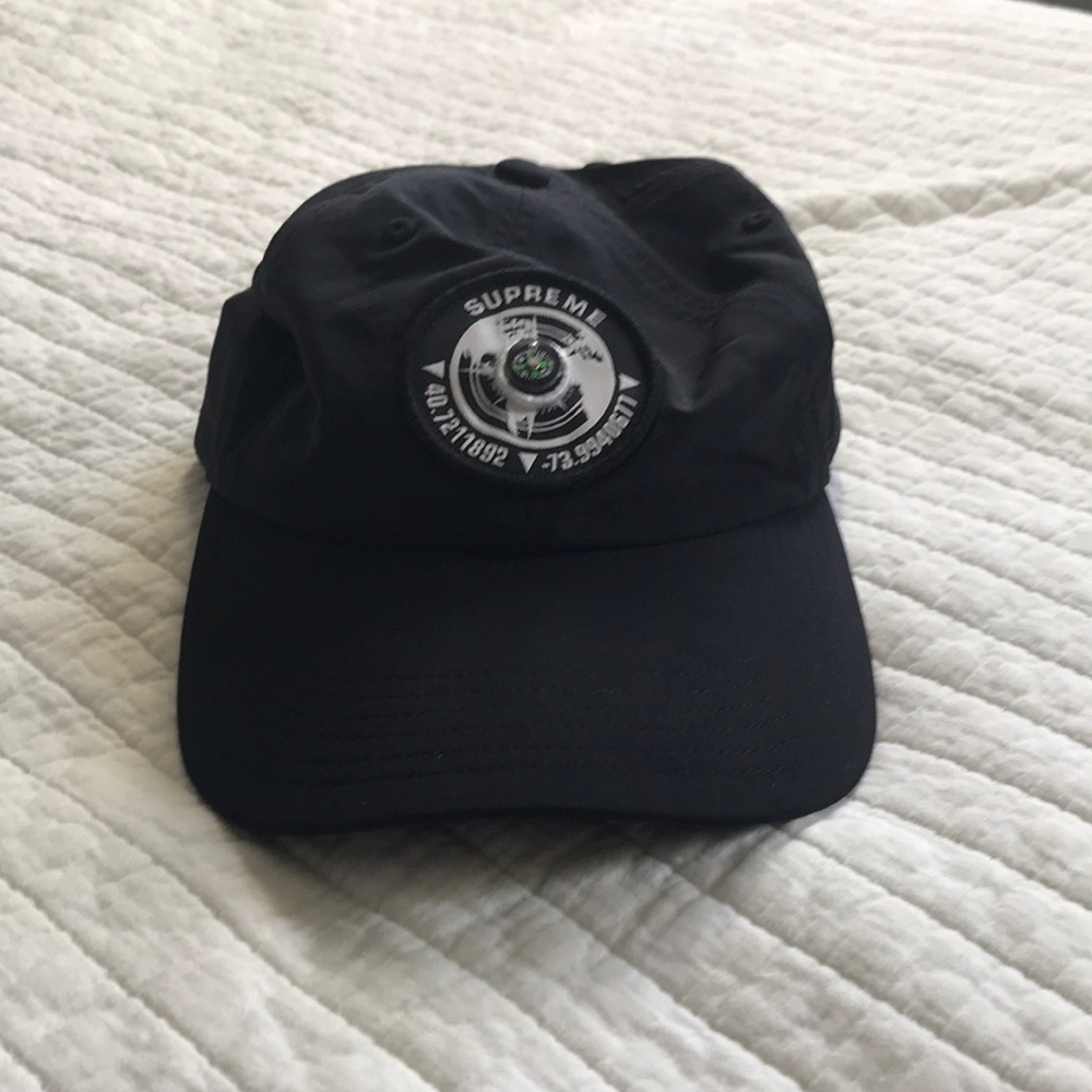 Supreme Compass 6 Panel hat black